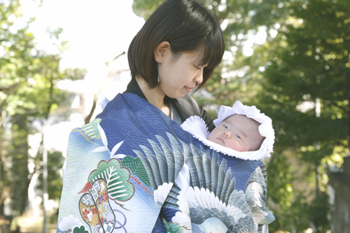 お宮参り着物レンタル 着付例