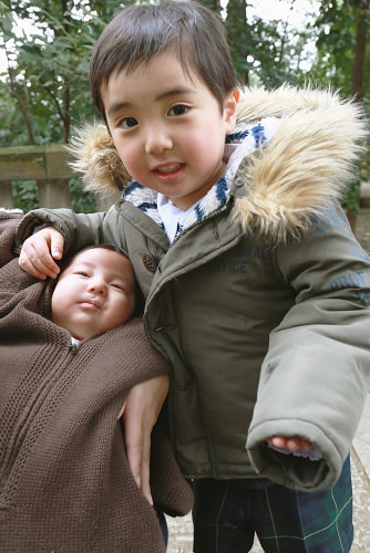 お宮参り写真 撮影場所 世田谷八幡宮 赤ちゃん、子供