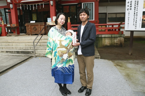 お宮参り写真 撮影場所 水天宮 日枝神社 夫婦