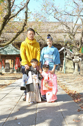 七五三写真 撮影場所 美容室、中山法華経寺10