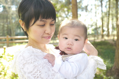 ブライダル(エンゲージメントフォト)写真 撮影場所 大和市(森) 新婦、子供２