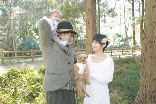 ブライダル(エンゲージメントフォト)写真 撮影場所 大和市(森) 家族写真３