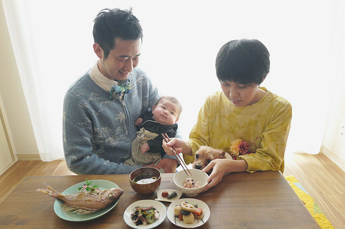 百日祝い(お食い初め)写真