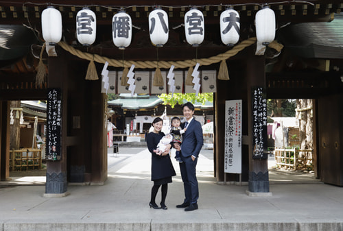 お宮参り写真 撮影場所 大宮八幡宮６