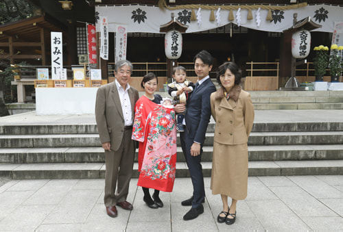 お宮参り写真 撮影場所 大宮八幡宮１６