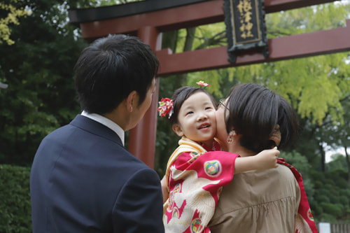 七五三写真 撮影場所 根津神社
