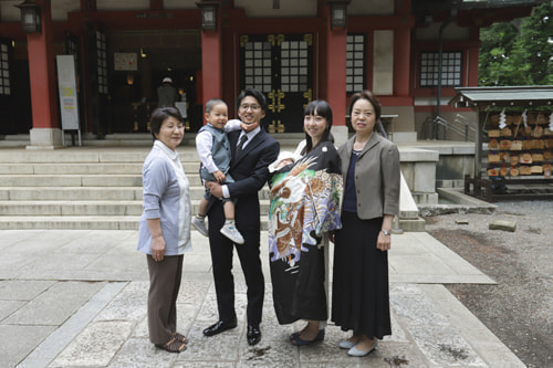 お宮参り写真 撮影場所 世田谷八幡宮