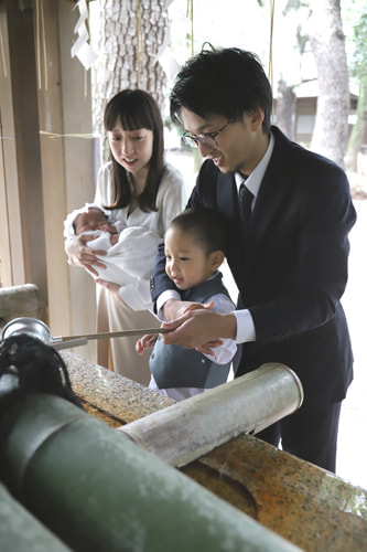 お宮参り写真 撮影場所 世田谷八幡宮